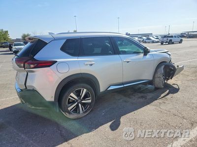 Trzecie zdjęcie samochodu z tyłu: 2021 NISSAN ROGUE PLATINUM VIN:JN8AT3DCXMW106397 - miniatura