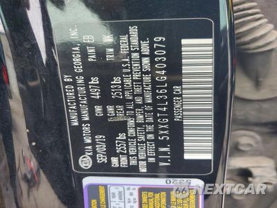 Zdjęcie 12 z 12 samochodu: 2020 KIA OPTIMA S VIN:5XXGT4L36LG403079 - miniatura