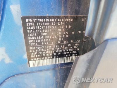 Zdjęcie 13 z 13 samochodu: 2017 VOLKSWAGEN TIGUAN S VIN:WVGBV7AX6HK051576 - miniatura