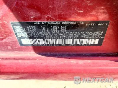 Zdjęcie 13 z 13 samochodu: 2018 SUBARU IMPREZA PREMIUM VIN:4S3GTAB61J3704348 - miniatura