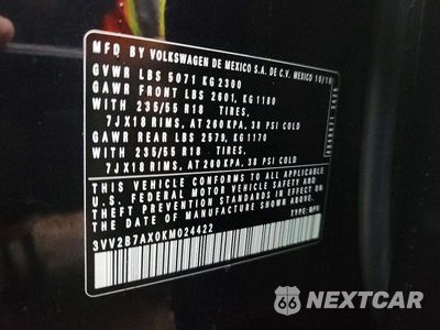 Zdjęcie 12 z 12 samochodu: 2019 VOLKSWAGEN TIGUAN SE VIN:3VV2B7AX0KM024422 - miniatura