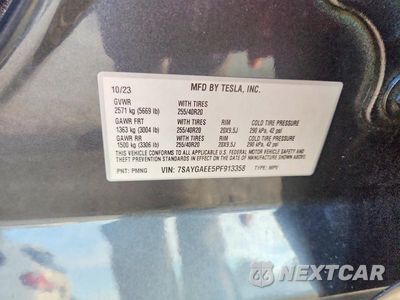 Zdjęcie 14 z 14 samochodu: 2023 TESLA MODEL Y VIN:7SAYGAEE5PF913358 - miniatura