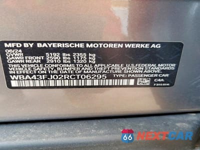 Zdjęcie 13 z 13 samochodu: 2024 BMW 530 I VIN:WBA43FJ02RCT06295 - miniatura