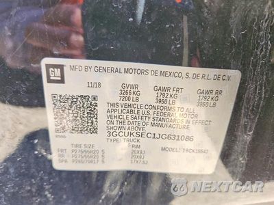 Zdjęcie 12 z 12 samochodu: 2018 CHEVROLET SILVERADO K1500 LTZ VIN:3GCUKSEC1JG631086 - miniatura