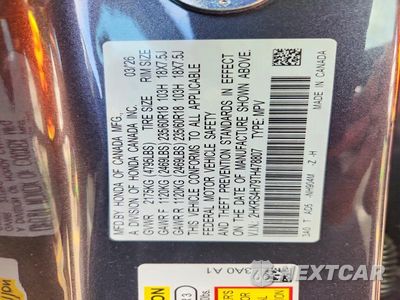 Zdjęcie 12 z 12 samochodu: 2026 HONDA CR-V EXL VIN:2HKRS4H79TH478807 - miniatura