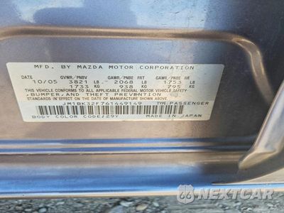 Zdjęcie 12 z 12 samochodu: 2006 MAZDA 3 I VIN:JM1BK32F761449149 - miniatura