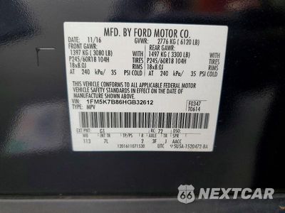 Zdjęcie 13 z 13 samochodu: 2017 FORD EXPLORER VIN:1FM5K7B86HGB32612 - miniatura