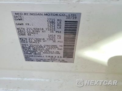 Zdjęcie 13 z 13 samochodu: 2020 NISSAN PATHFINDER SL VIN:5N1DR2CN0LC588331 - miniatura