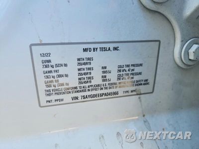 Zdjęcie 12 z 12 samochodu: 2023 TESLA MODEL Y VIN:7SAYGDEE6PA045966 - miniatura