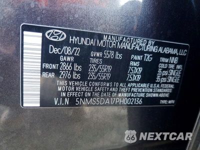 Zdjęcie 13 z 13 samochodu: 2023 HYUNDAI SANTA FE LIMITED VIN:5NMS5DA17PH002136 - miniatura