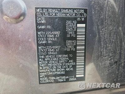 Zdjęcie 13 z 13 samochodu: 2018 NISSAN ROGUE SV VIN:KNMAT2MV1JP590182 - miniatura