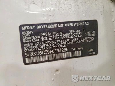 Zdjęcie 12 z 12 samochodu: 2015 BMW X6 XDRIVE50I VIN:5UXKU6C59F0F94265 - miniatura