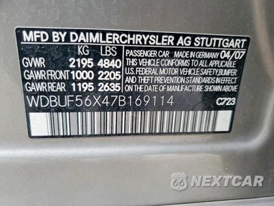 Zdjęcie 12 z 12 samochodu: 2007 MERCEDES-BENZ E 350 VIN:WDBUF56X47B169114 - miniatura