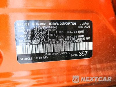 Zdjęcie 12 z 12 samochodu: 2026 MITSUBISHI OUTLANDER SPORT S/SE VIN:JA4ARUAUXTU012179 - miniatura