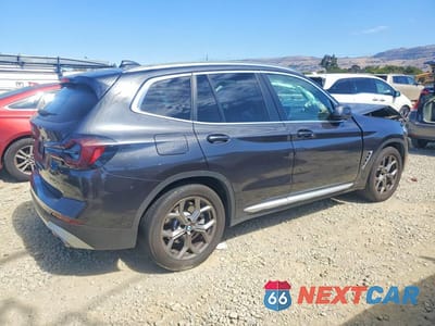 Trzecie zdjęcie samochodu z tyłu: 2022 BMW X3 XDRIVE30I VIN:5UX53DP01N9M07644 - miniatura