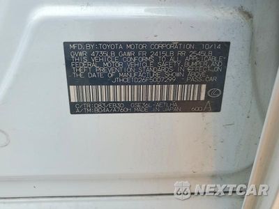 Zdjęcie 12 z 12 samochodu: 2015 LEXUS IS 350 VIN:JTHCE1D26F5007299 - miniatura