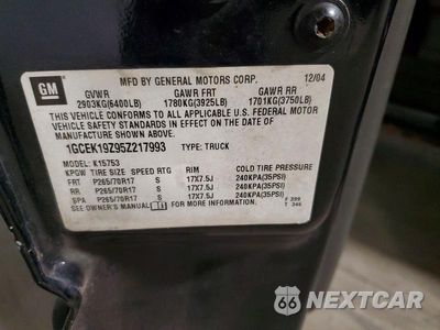 Zdjęcie 12 z 12 samochodu: 2005 CHEVROLET SILVERADO K1500 VIN:1GCEK19Z95Z217993 - miniatura