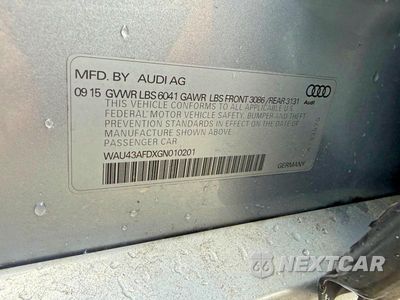 Zdjęcie 11 z 11 samochodu: 2016 AUDI A8 L QUATTRO VIN:WAU43AFDXGN010201 - miniatura