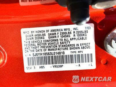 Zdjęcie 13 z 13 samochodu: 2003 HONDA ELEMENT EX VIN:5J6YH18563L014810 - miniatura