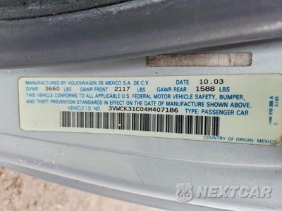 Zdjęcie 13 z 13 samochodu: 2004 VOLKSWAGEN NEW BEETLE GLS VIN:3VWCK31C04M407186 - miniatura