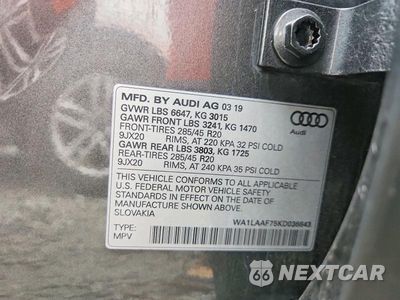 Zdjęcie 14 z 14 samochodu: 2019 AUDI Q7 PREMIUM PLUS VIN:WA1LAAF75KD036843 - miniatura