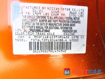 Zdjęcie 13 z 13 samochodu: 2021 NISSAN KICKS SR VIN:3N1CP5DV9ML474942 - miniatura