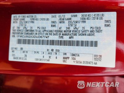 Zdjęcie 13 z 13 samochodu: 2013 FORD ESCAPE SE VIN:1FMCU0GX3DUD67747 - miniatura