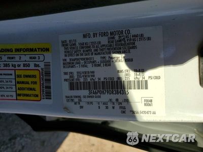 Zdjęcie 13 z 13 samochodu: 2013 FORD FUSION SE VIN:3FA6P0H79DR384315 - miniatura