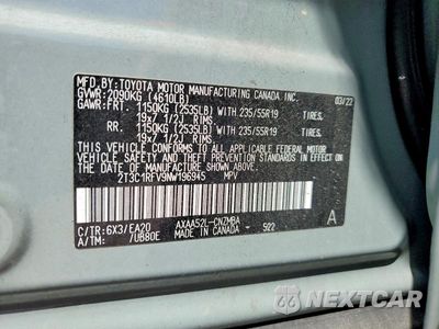 Zdjęcie 13 z 13 samochodu: 2022 TOYOTA RAV4 XLE PREMIUM VIN:2T3C1RFV9NW196945 - miniatura