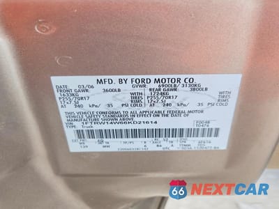 Zdjęcie 12 z 12 samochodu: 2006 FORD F150 SUPERCREW VIN:1FTRW14W66KD21614 - miniatura