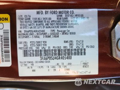 Zdjęcie 12 z 12 samochodu: 2016 FORD FUSION TITANIUM PHEV VIN:3FA6P0SU4GR405400 - miniatura