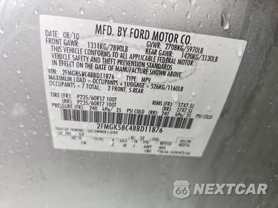 Zdjęcie 13 z 13 samochodu: 2011 FORD FLEX SE VIN:2FMGK5BC4BBD11876 - miniatura