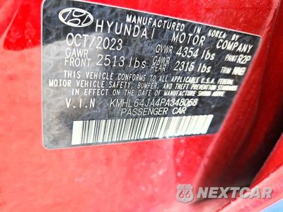 Zdjęcie 12 z 12 samochodu: 2023 HYUNDAI SONATA SEL VIN:KMHL64JA4PA348068 - miniatura