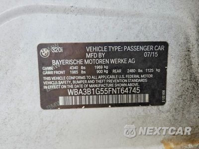 Zdjęcie 12 z 12 samochodu: 2015 BMW 320 I VIN:WBA3B1G55FNT64745 - miniatura