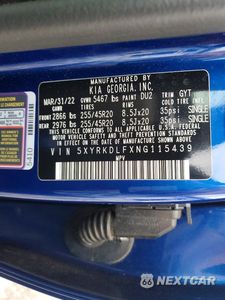 Zdjęcie 14 z 14 samochodu: 2022 KIA SORENTO SX VIN:5XYRKDLFXNG115439 - miniatura