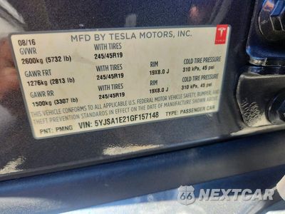 Zdjęcie 13 z 13 samochodu: 2016 TESLA MODEL S VIN:5YJSA1E21GF157148 - miniatura