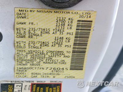 Zdjęcie 12 z 12 samochodu: 2015 NISSAN FRONTIER S VIN:1N6BD0CT7FN726045 - miniatura