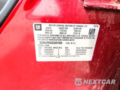 Zdjęcie 13 z 13 samochodu: 2012 CHEVROLET EQUINOX LT VIN:2GNALPEK2C6257033 - miniatura