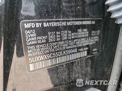 Zdjęcie 13 z 13 samochodu: 2013 BMW X3 XDRIVE28I VIN:5UXWX9C55DLK59944 - miniatura