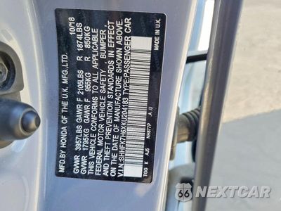 Zdjęcie 12 z 12 samochodu: 2019 HONDA CIVIC EX VIN:SHHFK7H6XKU204183 - miniatura
