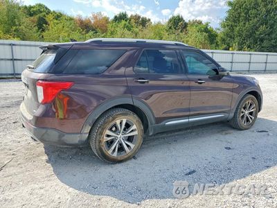 Trzecie zdjęcie samochodu z tyłu: 2020 FORD EXPLORER PLATINUM VIN:1FM5K8HC0LGA01668 - miniatura