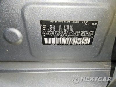 Zdjęcie 12 z 12 samochodu: 2016 SUBARU LEGACY 2.5I LIMITED VIN:4S3BNBL67G3009745 - miniatura