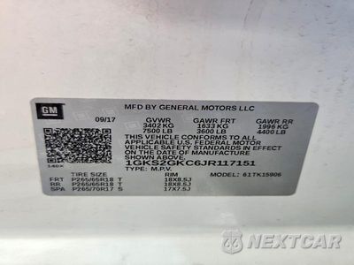 Zdjęcie 14 z 14 samochodu: 2018 GMC YUKON XL K1500 SLT VIN:1GKS2GKC6JR117151 - miniatura