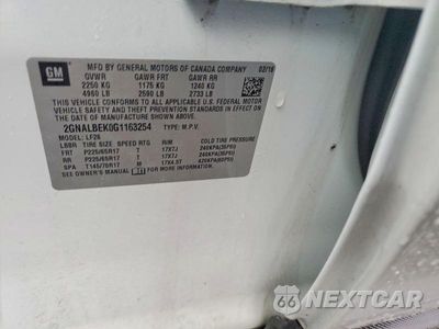 Zdjęcie 13 z 13 samochodu: 2016 CHEVROLET EQUINOX LS VIN:2GNALBEK0G1163254 - miniatura