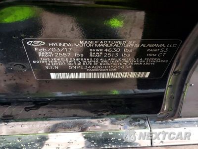 Zdjęcie 12 z 12 samochodu: 2017 HYUNDAI SONATA SPORT 2.0T VIN:5NPE34AB6HH556834 - miniatura