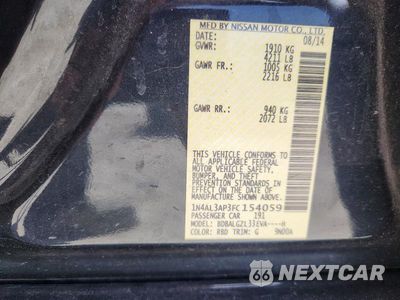 Zdjęcie 12 z 12 samochodu: 2015 NISSAN ALTIMA 2.5 S VIN:1N4AL3AP3FC154059 - miniatura