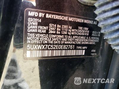 Zdjęcie 13 z 13 samochodu: 2014 BMW X3 VIN:5UXWX7C52E0E82761 - miniatura