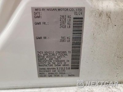 Zdjęcie 12 z 12 samochodu: 2024 NISSAN ALTIMA S VIN:1N4BL4BV4RN370258 - miniatura