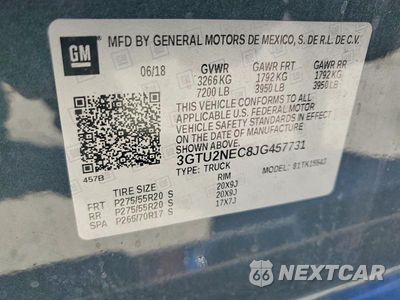 Zdjęcie 12 z 12 samochodu: 2018 GMC SIERRA K1500 SLT VIN:3GTU2NEC8JG457731 - miniatura