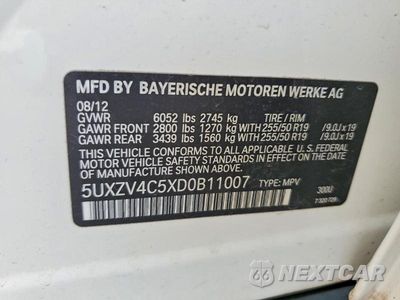 Zdjęcie 13 z 13 samochodu: 2013 BMW X5 XDRIVE35I VIN:5UXZV4C5XD0B11007 - miniatura